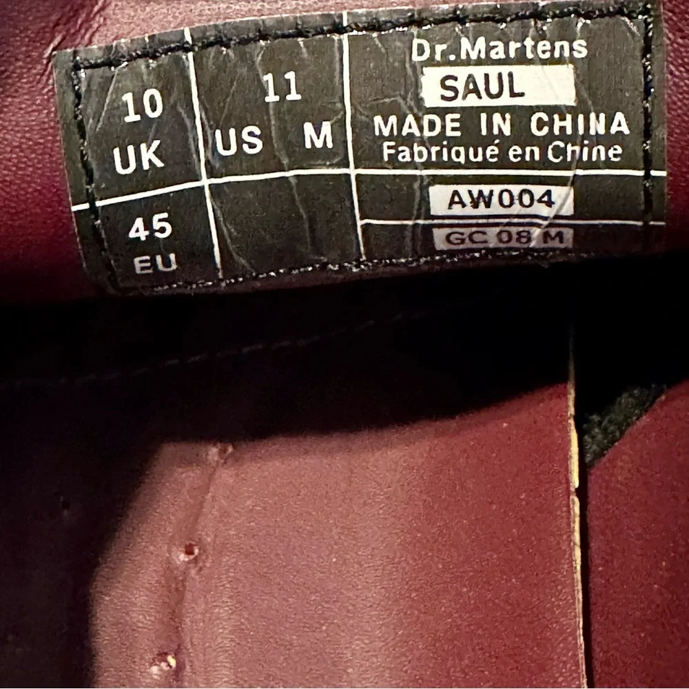 Dr. Martens Saul Mens Leather Slip On Loafers Size US 11 Cognac - Picture 8 of 8